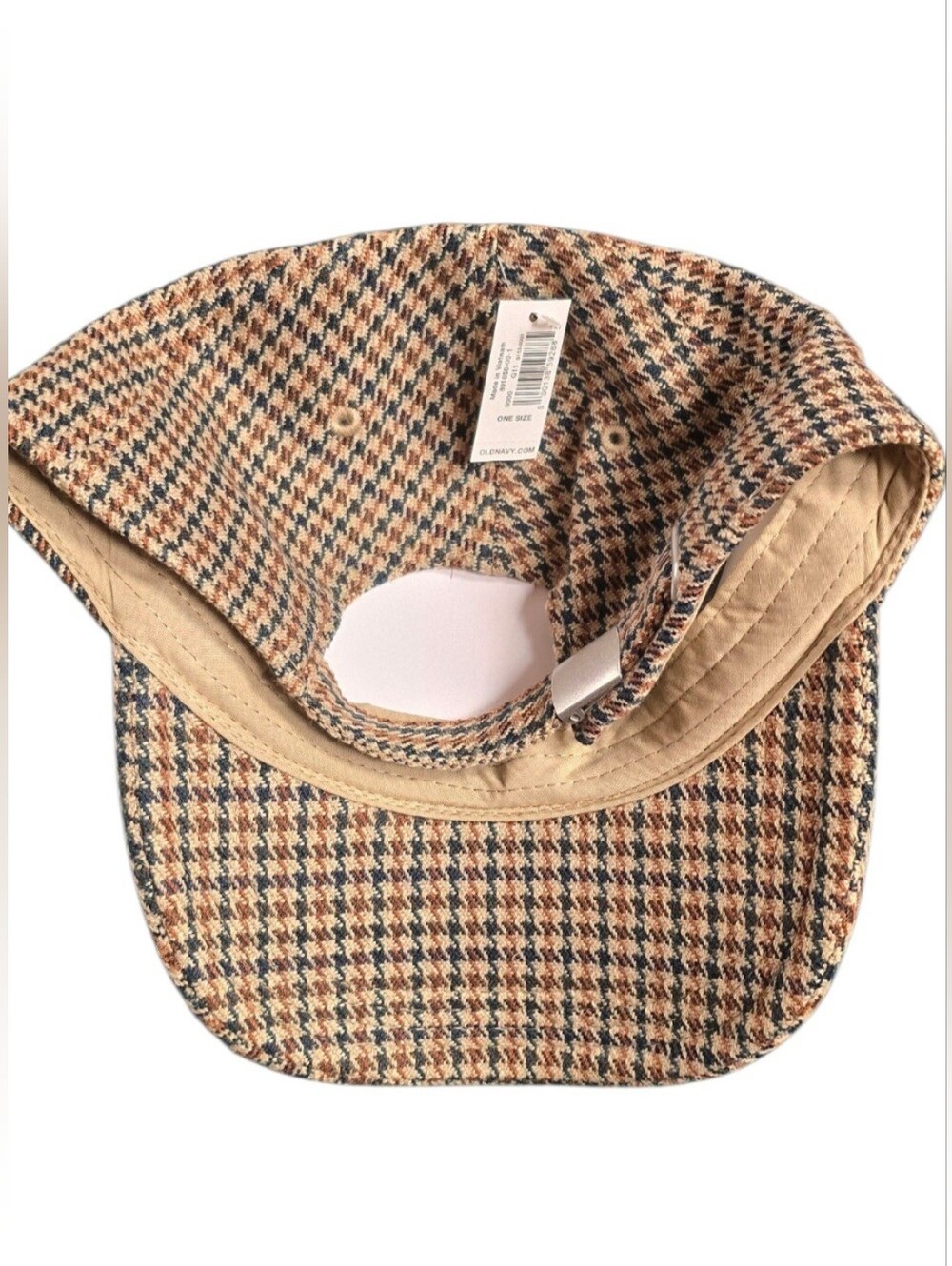 *NWT* Houndstooth Pattern Baseball Cap - Picture 5 of 7